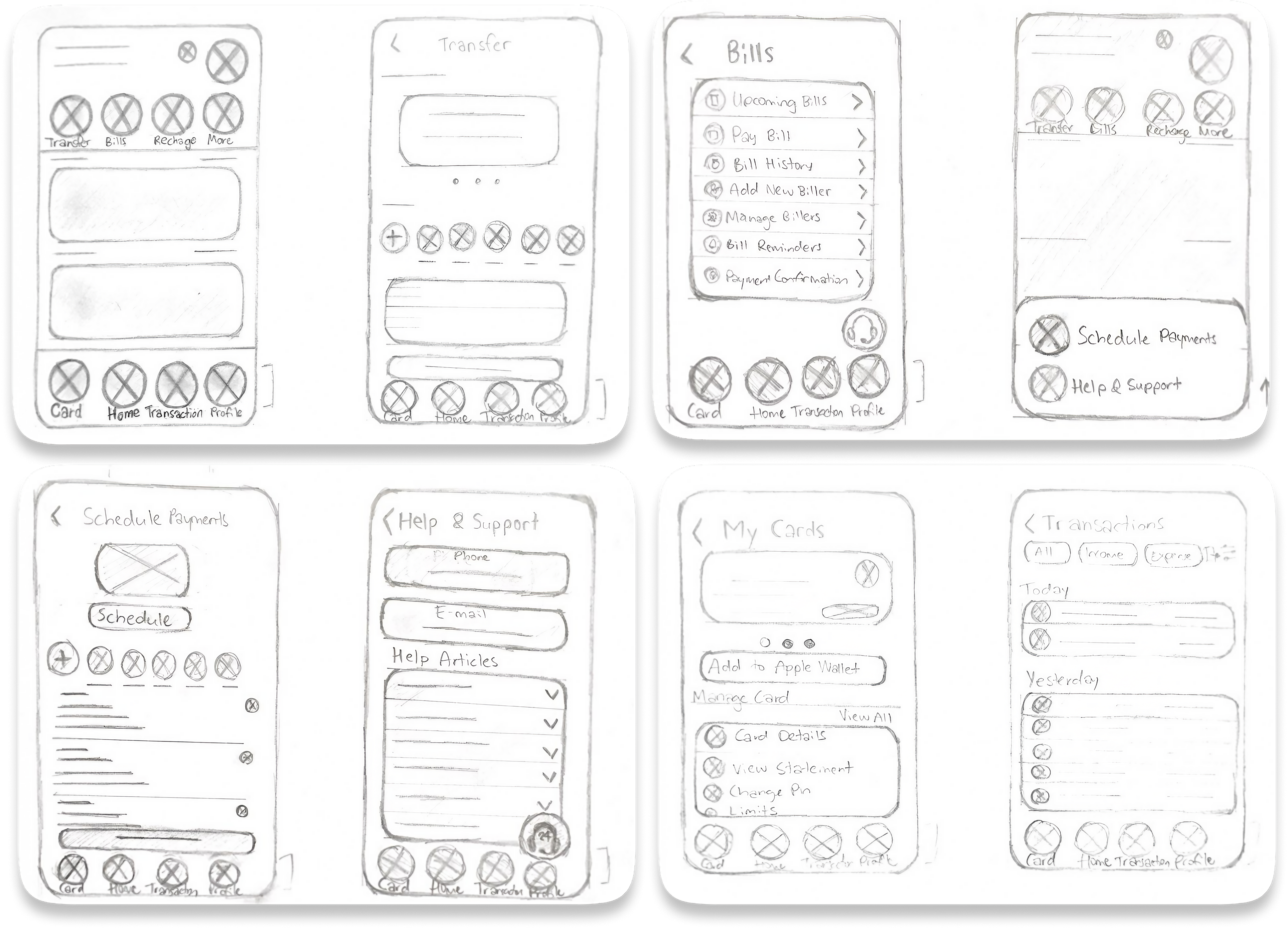 Banking app sketch 1
